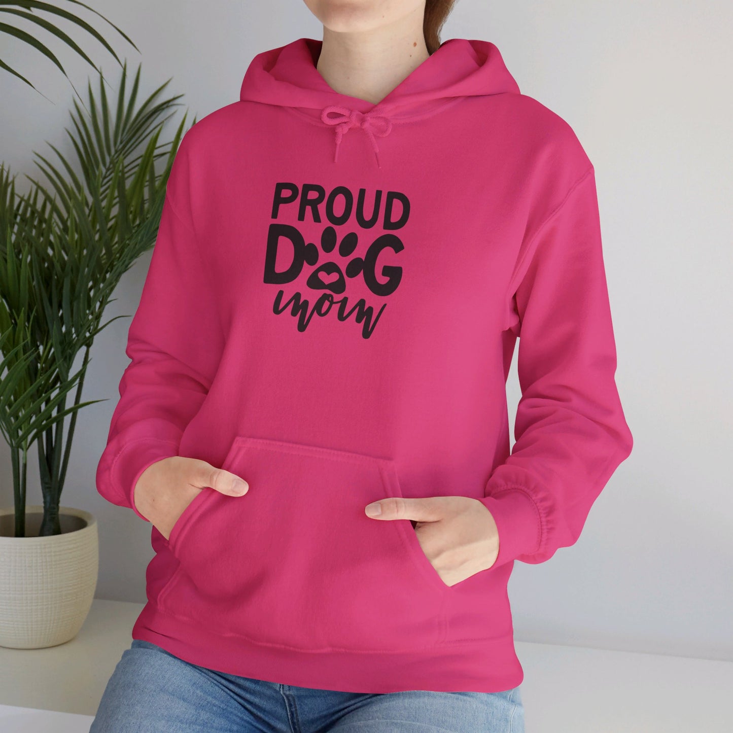 Proud Dog Mom, Pawsome Love Forever - Hooded Sweatshirt