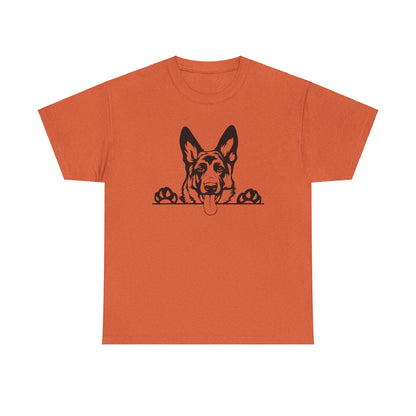 German Shepherd, Peeking with Charm - T-Shirt