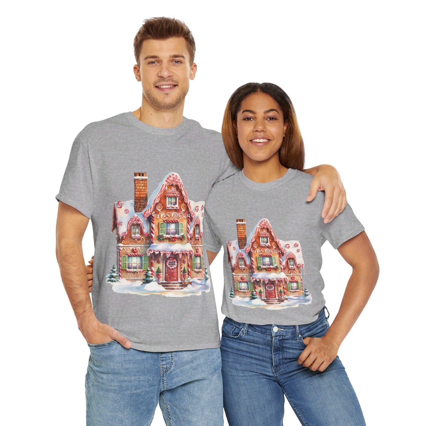 Christmas Snowy Village-14-T-Shirt