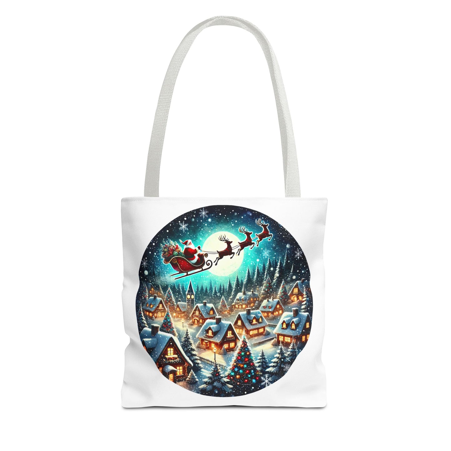 Santa and Reindeer - Tote Bag