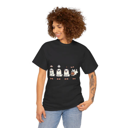 4 Friendly dog ghosts - T-Shirt