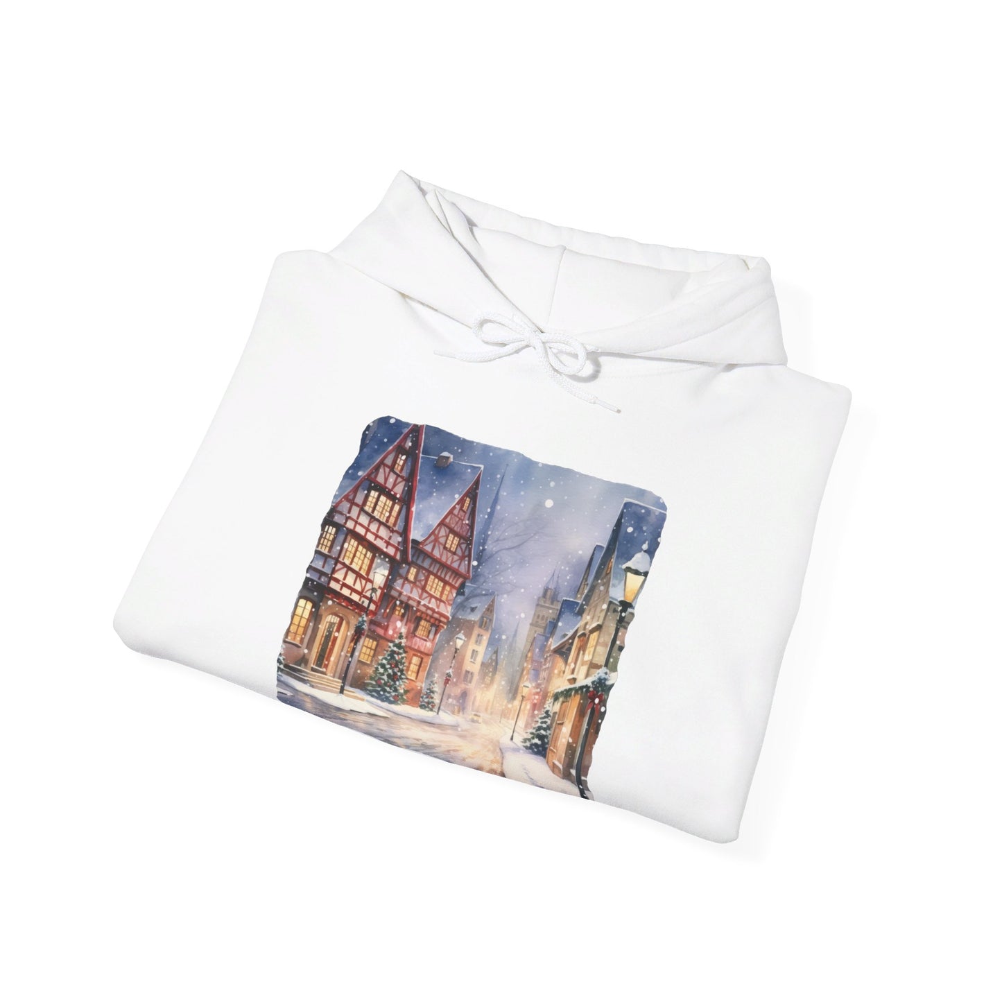 Snowy Christmas Village 13 - Hooded Sweatshirt