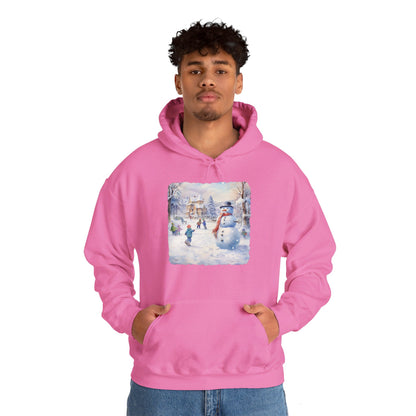 Snowman In Village 2 - Hooded Sweatshirt