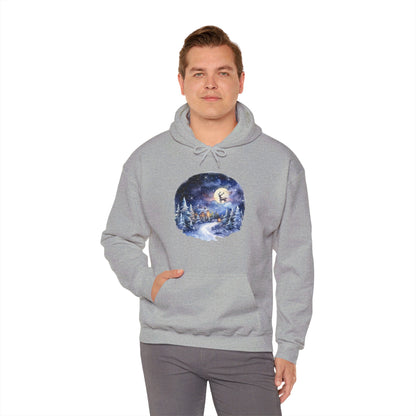 Winter Snowy Night - Hooded Sweatshirt