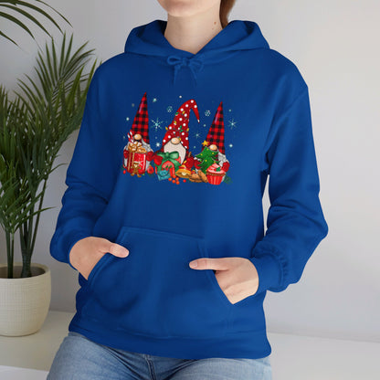 Christmas Gnome Trio - Hooded Sweatshirt