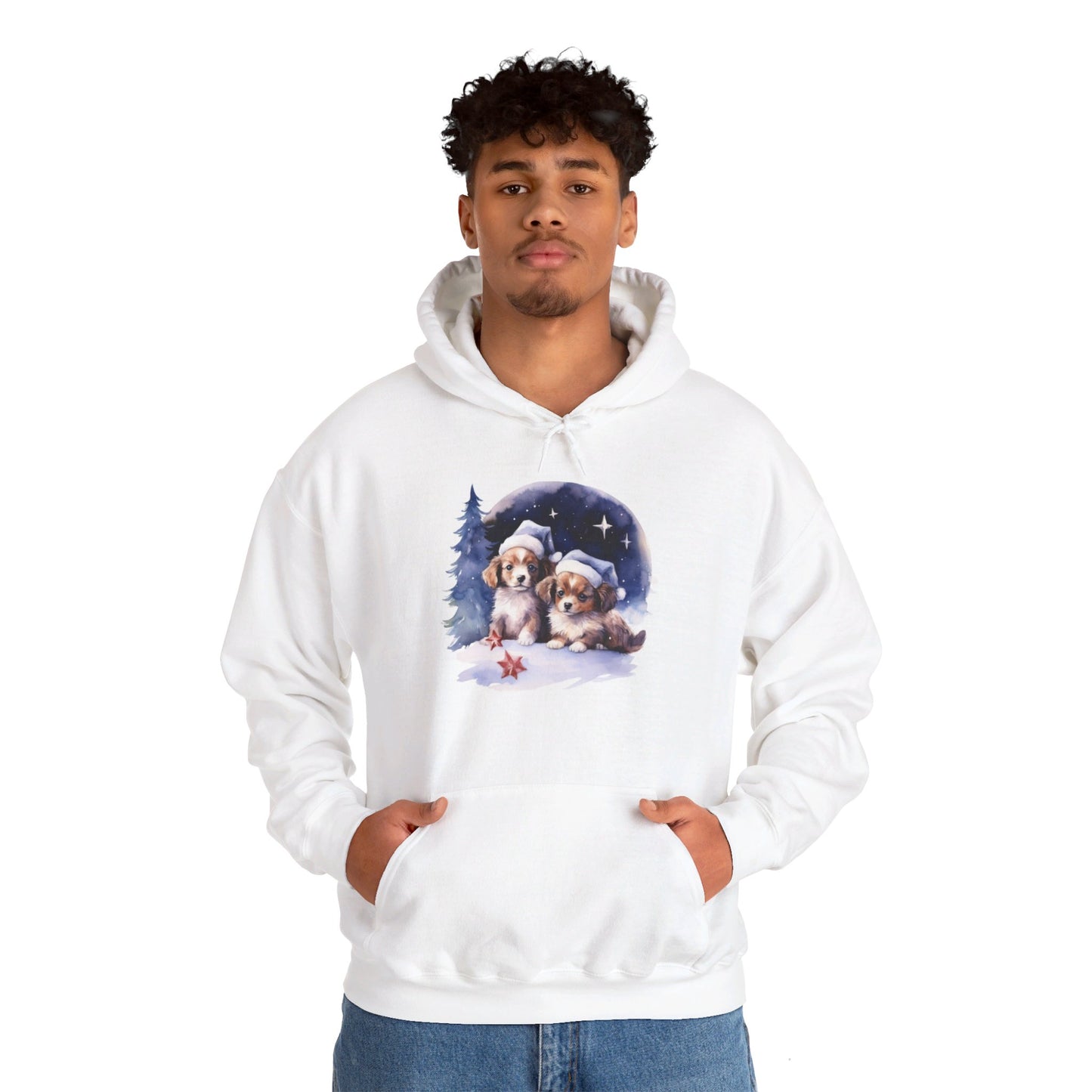 Snowy Christmas Dogs - Hooded Sweatshirt