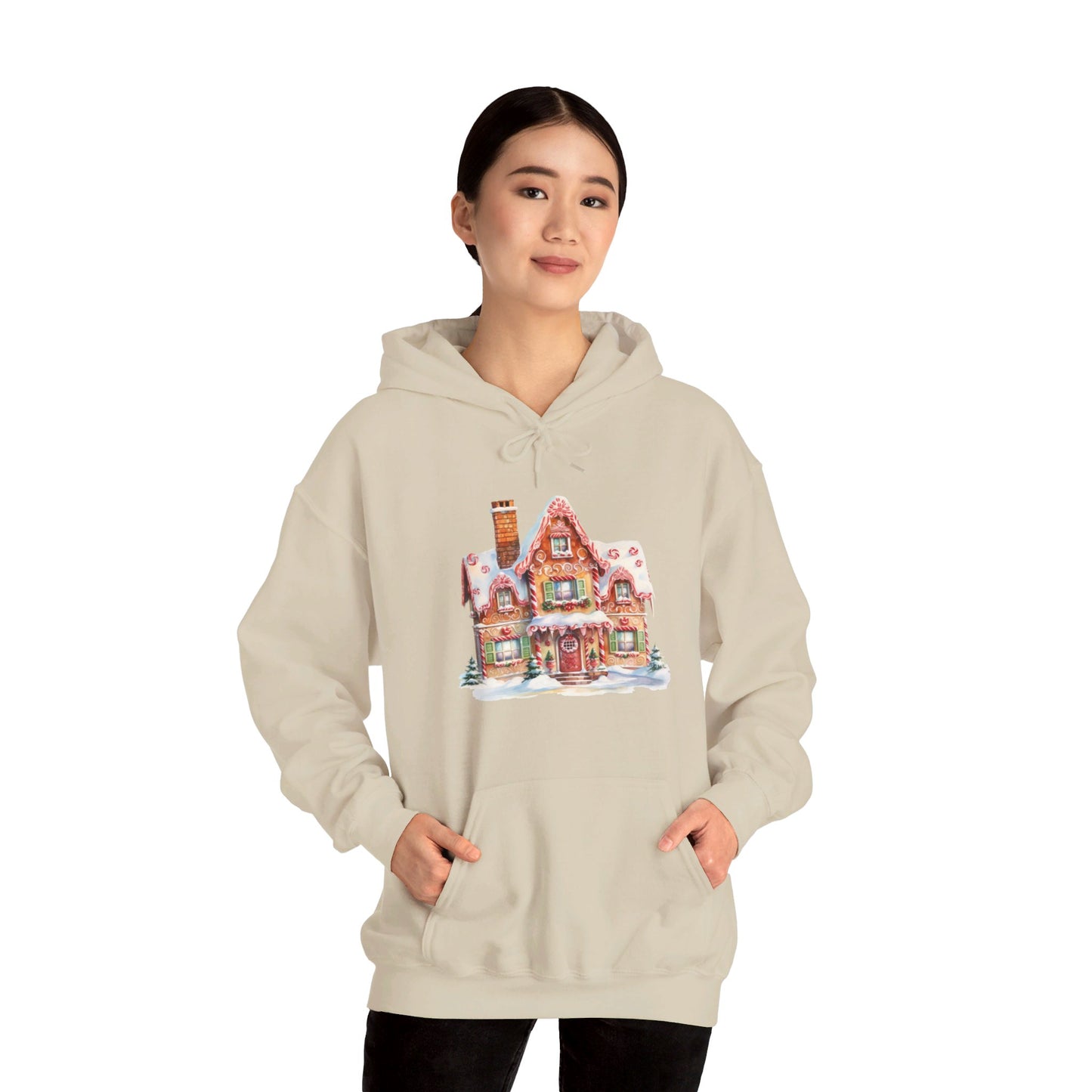 Snowy Christmas Village 14 - Hooded Sweatshirt