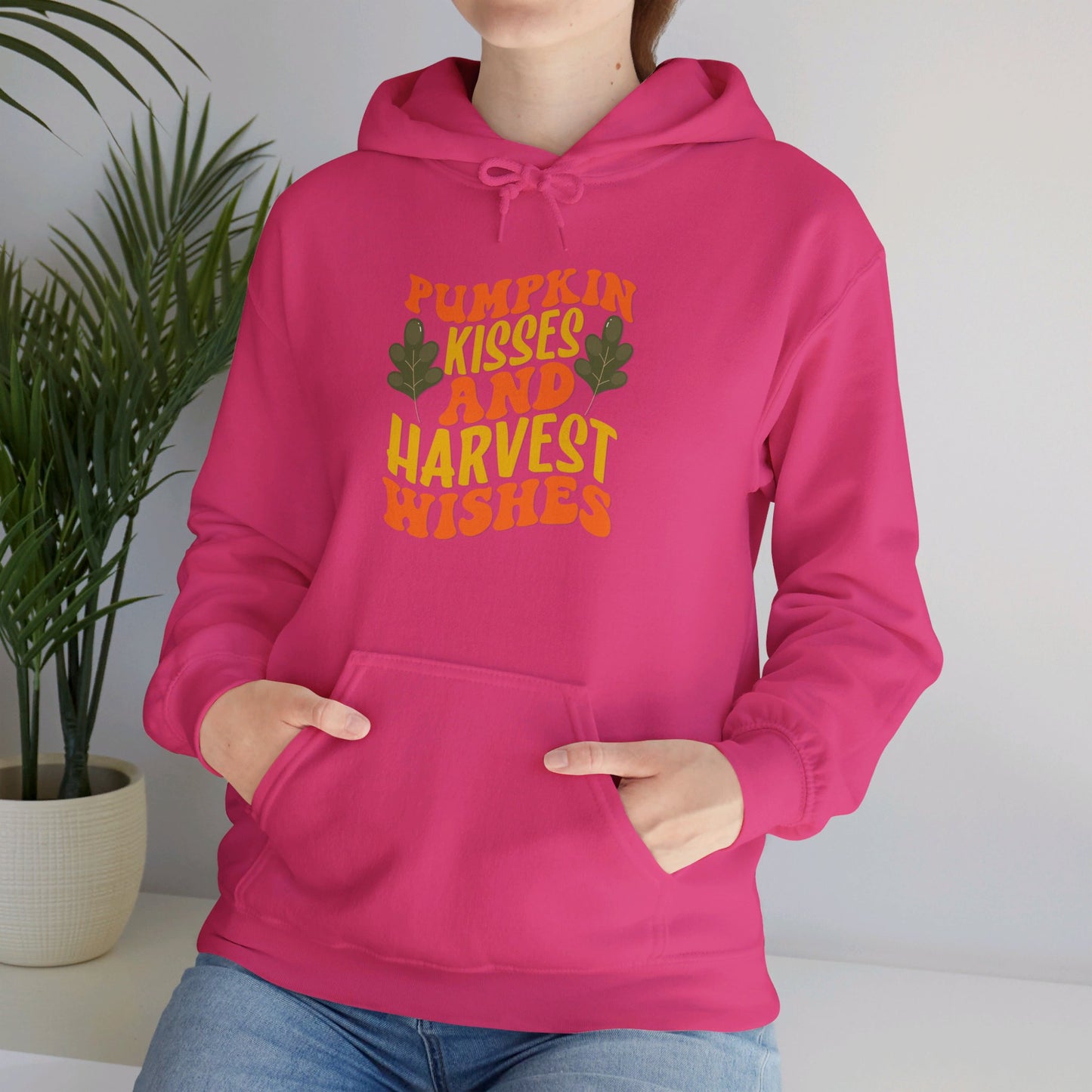 Kisses of Pumpkin, Wishes for Harvest - Hooded Sweatshirt