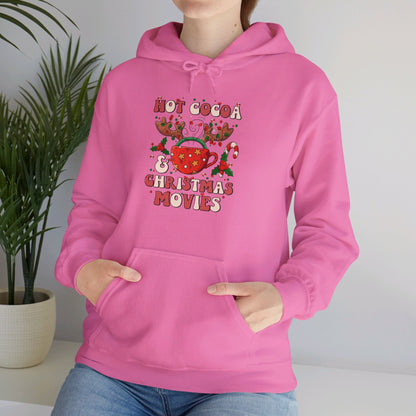 Hot Cocoa & Christmas Movies Design - Hooded Sweatshirt