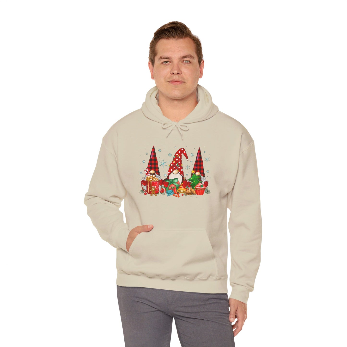 Christmas Gnome Trio - Hooded Sweatshirt