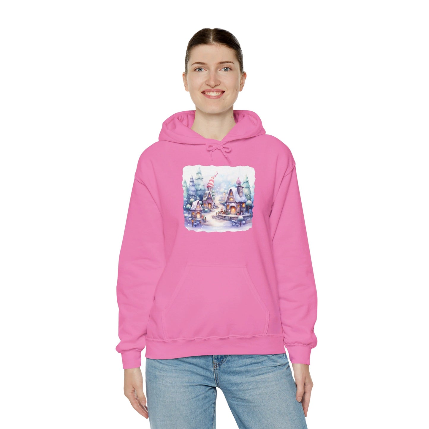 Snowy Christmas Village 4 - Hooded Sweatshirt