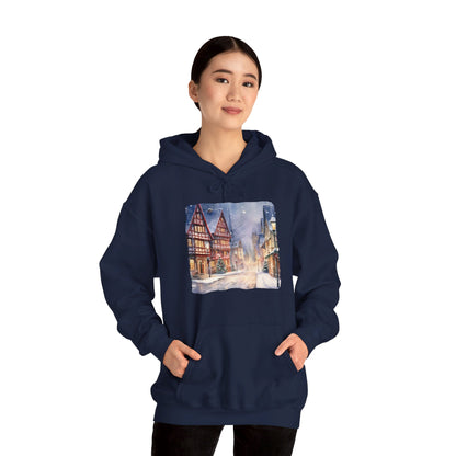 Snowy Christmas Village 13 - Hooded Sweatshirt