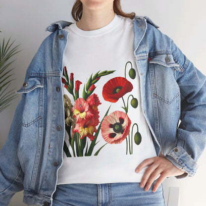 August Flowers - Birth Month - T-Shirt