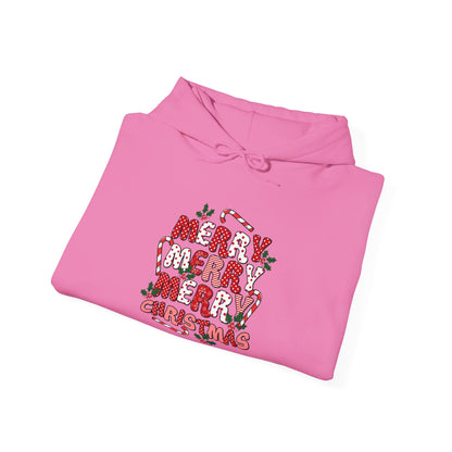 Merry Stacked Christmas- Hooded Sweatshirt