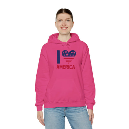 Heartfelt Love for the America - Hooded Sweatshirt