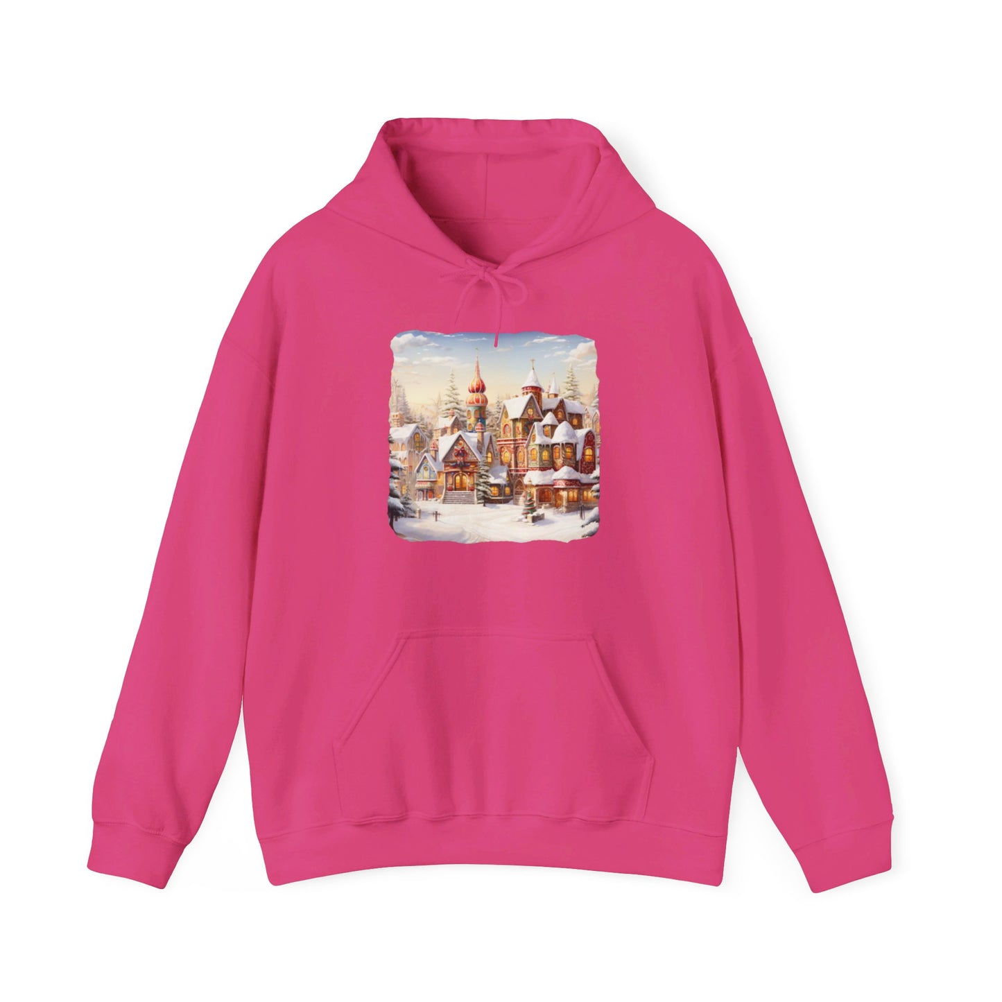 Snowy Christmas Village 12 - Hooded Sweatshirt