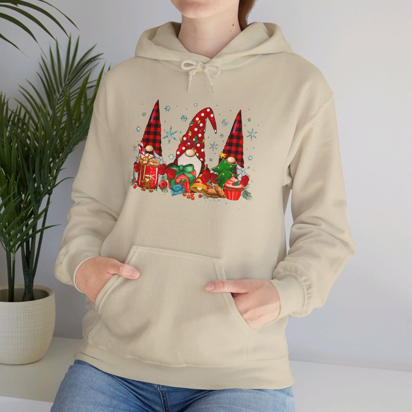 Christmas Gnome Trio - Hooded Sweatshirt