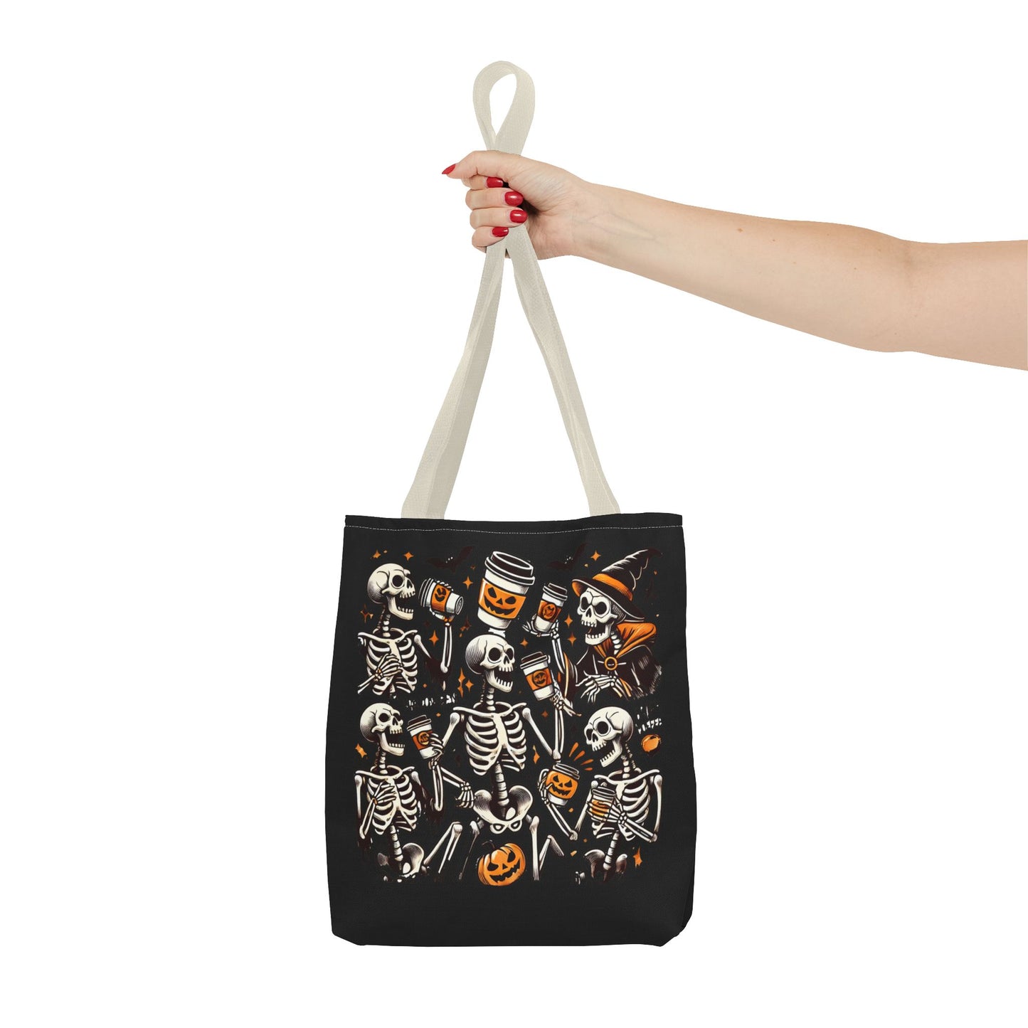 Skeleton drinking coffee - Tote Bag