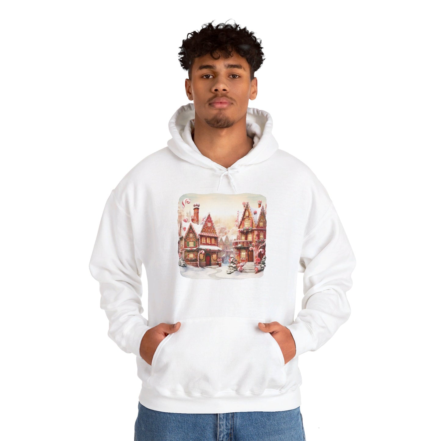 Snowy Christmas Village 11 - Hooded Sweatshirt