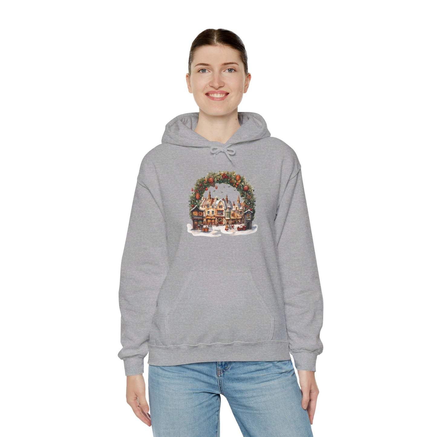 Snowy Village Bliss - Hooded Sweatshirt