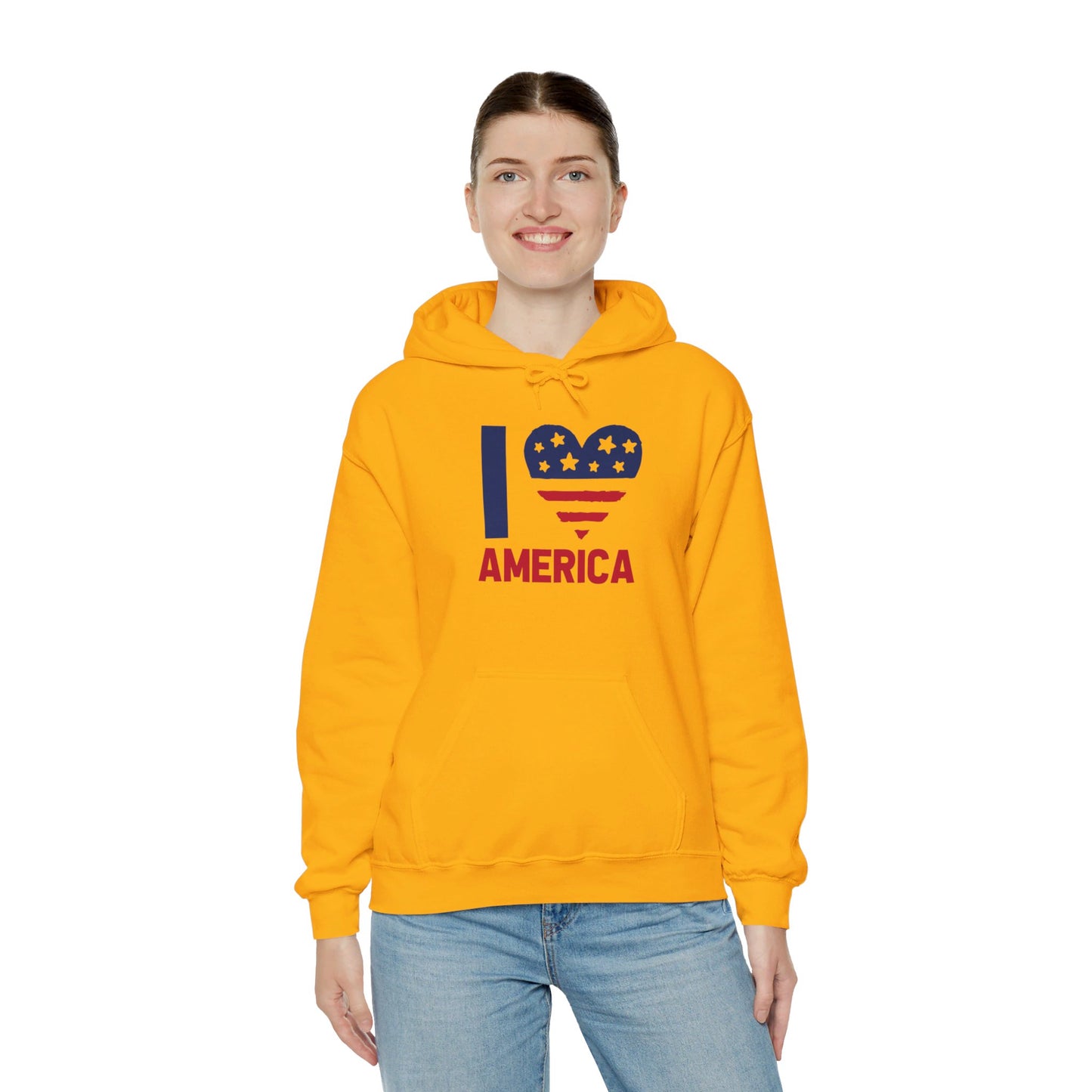 Heartfelt Love for the America - Hooded Sweatshirt