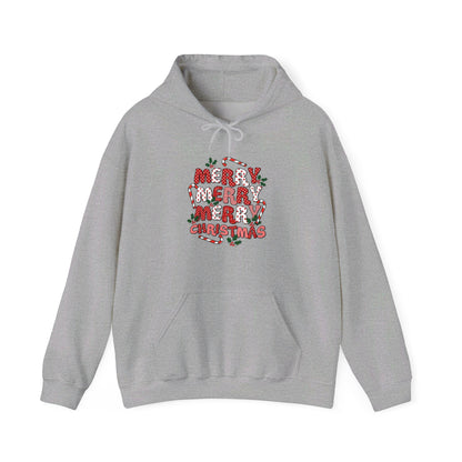 Merry Stacked Christmas- Hooded Sweatshirt
