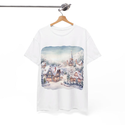 Snowy Christmas Village-T-Shirt