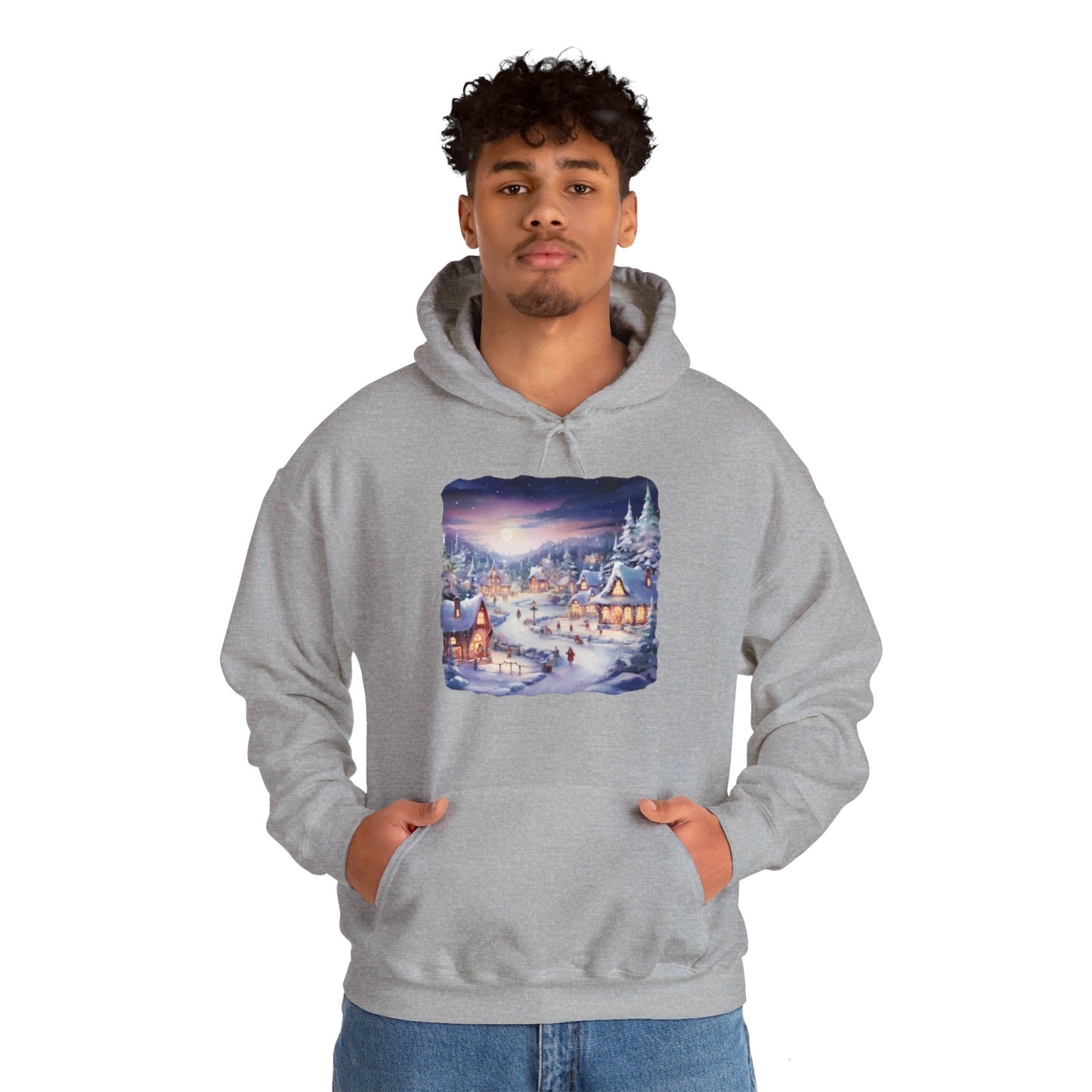 Snowy Christmas Village 3 - Hooded Sweatshirt