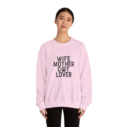 Wife Mother Cat Lover - Sweatshirt