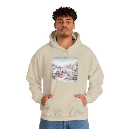 Snowy Christmas Village - Hooded Sweatshirt