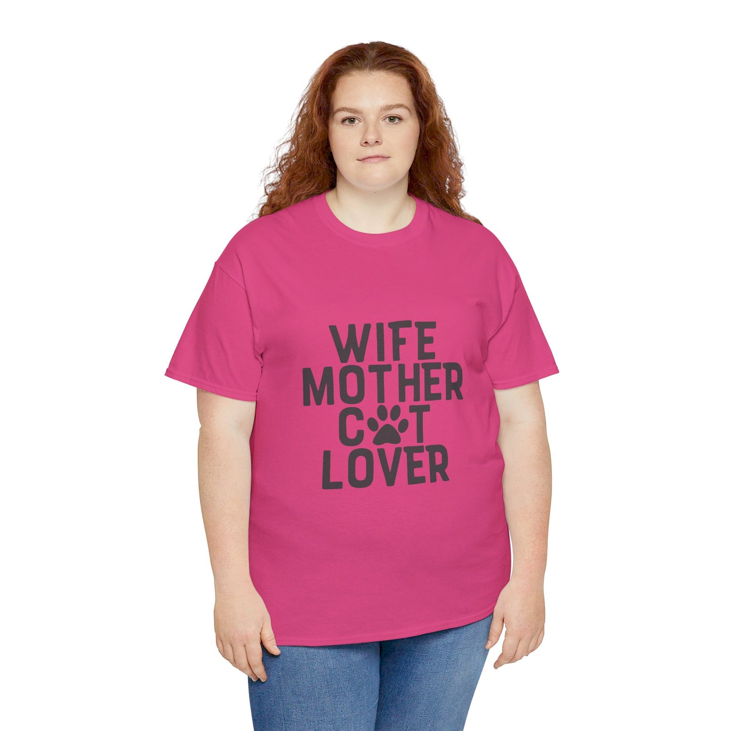 Wife, Mother, Cat lover - T-Shirt