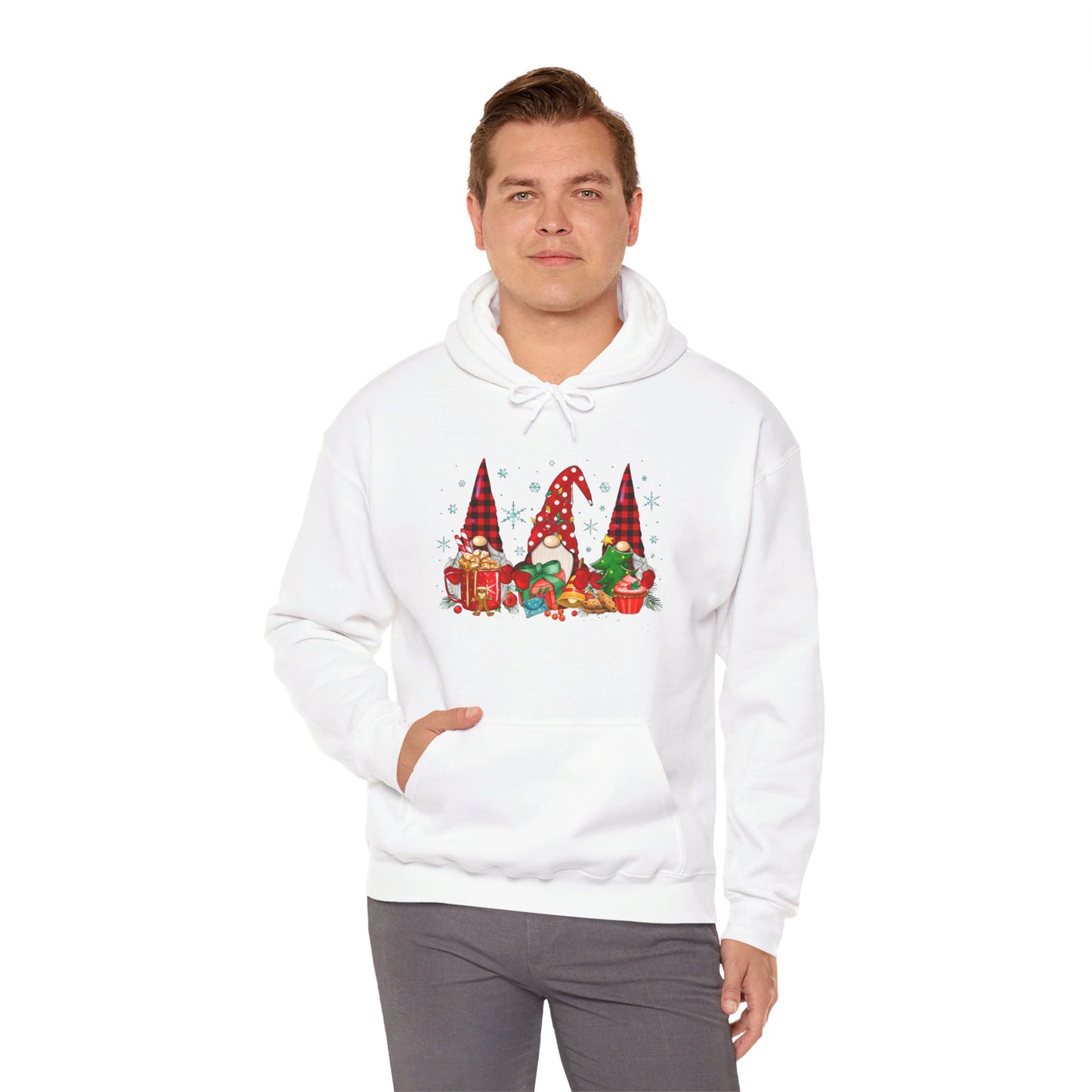 Christmas Gnome Trio - Hooded Sweatshirt