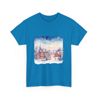 Snowy Christmas Village 7 - T-Shirt