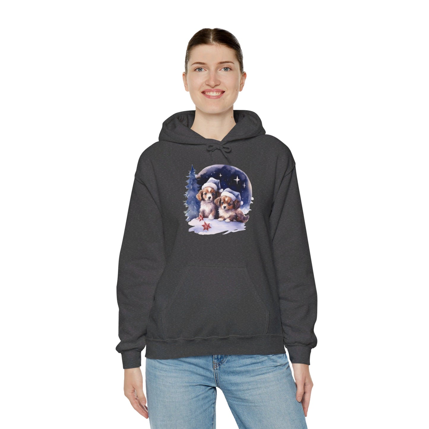 Snowy Christmas Dogs - Hooded Sweatshirt