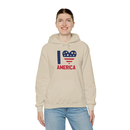 Heartfelt Love for the America - Hooded Sweatshirt