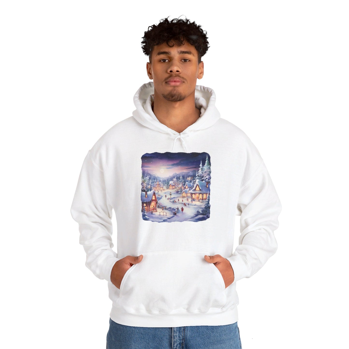 Snowy Christmas Village 3 - Hooded Sweatshirt