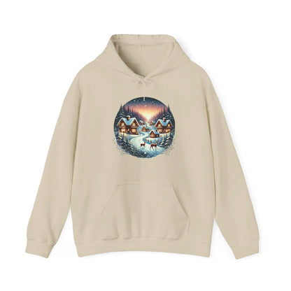 Snow Night Christmas Village - Hooded Sweatshirt