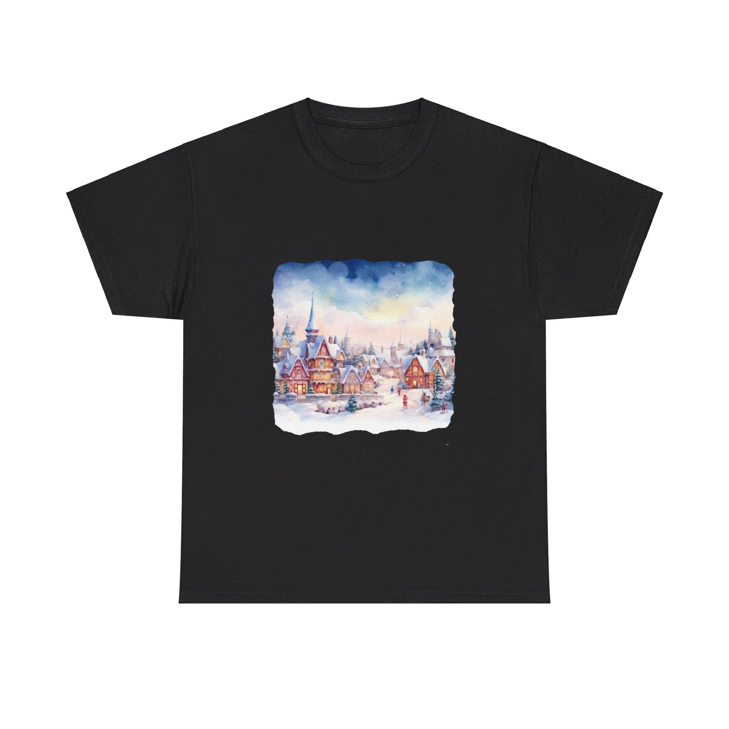 Snowy Christmas Village 7 - T-Shirt