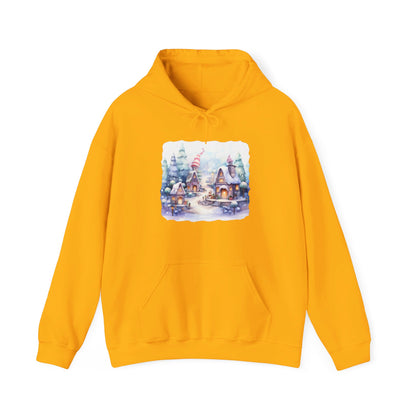 Snowy Christmas Village 4 - Hooded Sweatshirt