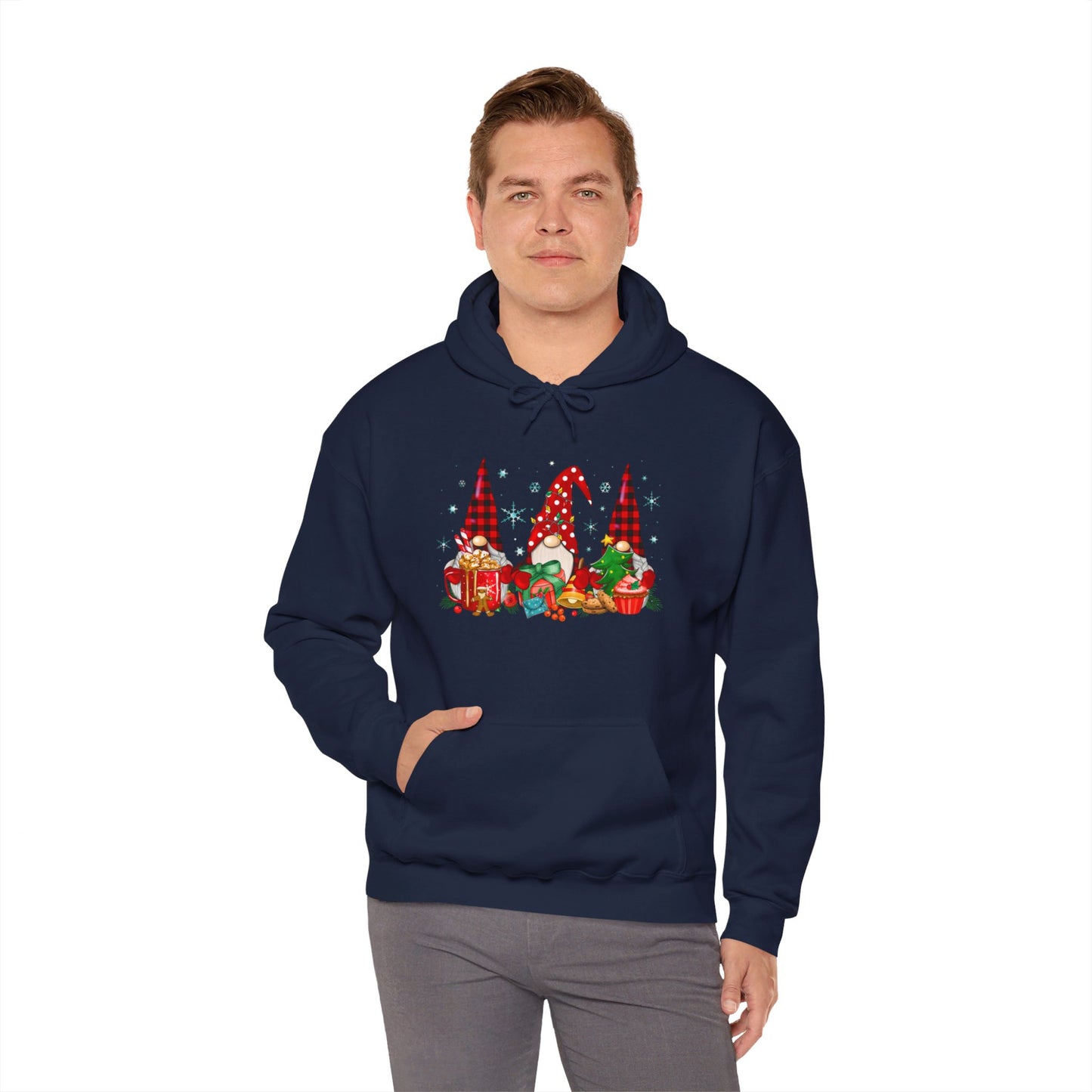 Christmas Gnome Trio - Hooded Sweatshirt