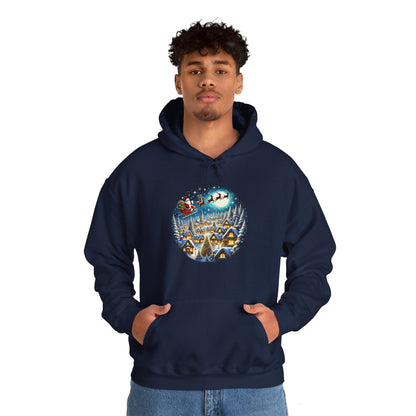 Santa's Snowy Flight - Hooded Sweatshirt