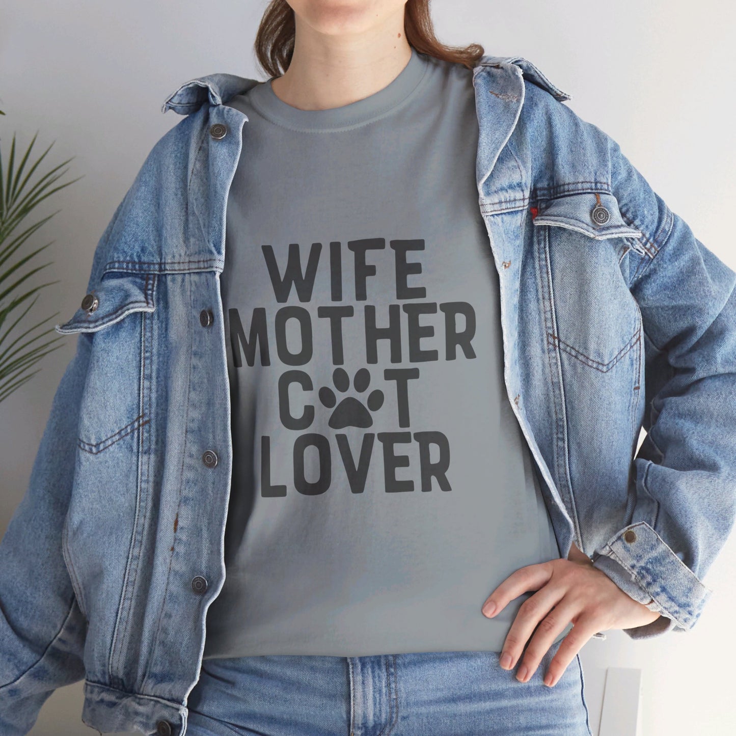 Wife, Mother, Cat lover - T-Shirt