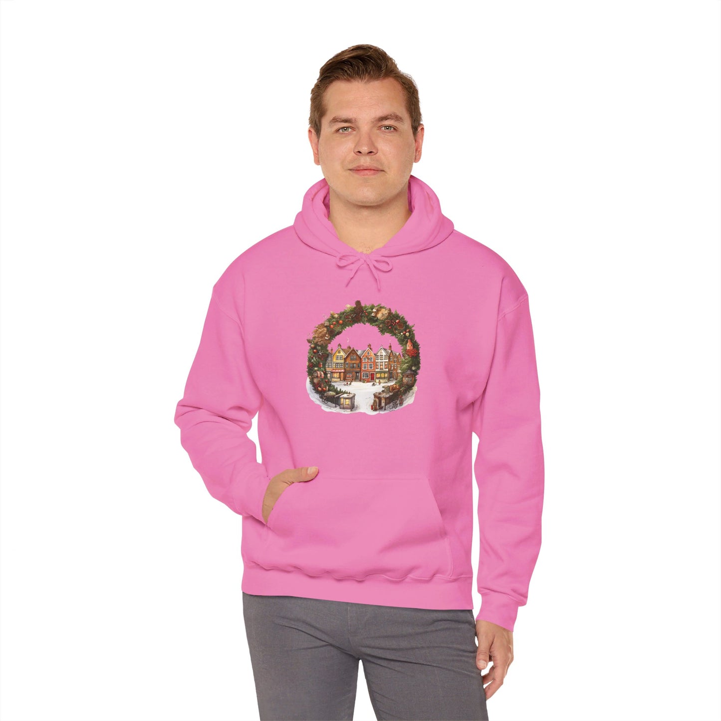 Peaceful Village Christmas - Hooded Sweatshirt