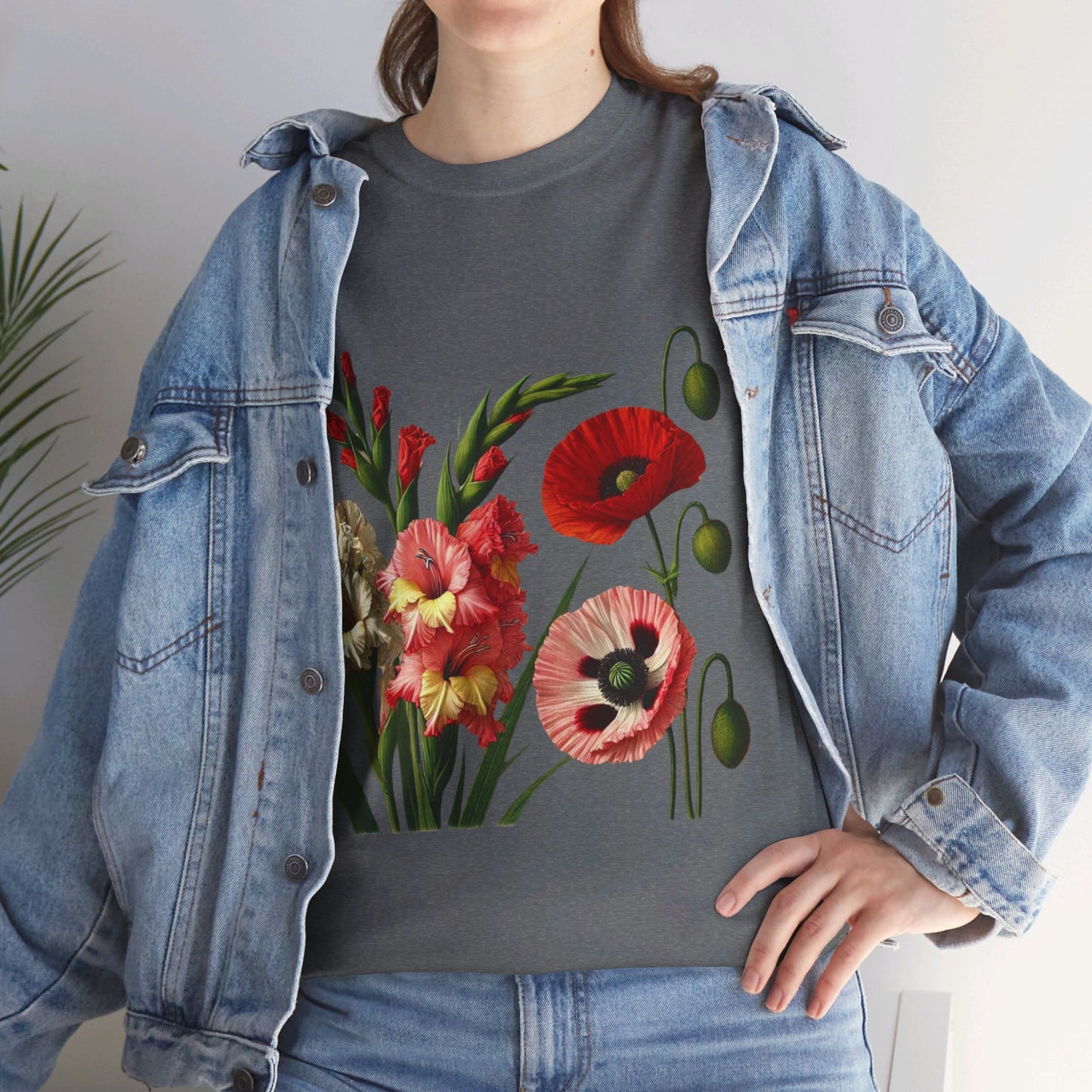 August Flowers - Birth Month - T-Shirt