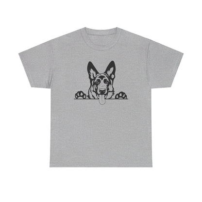 German Shepherd, Peeking with Charm - T-Shirt