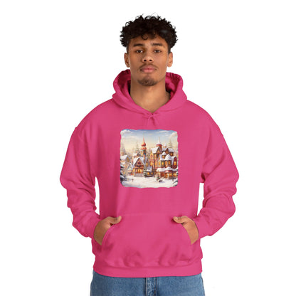 Snowy Christmas Village 12 - Hooded Sweatshirt