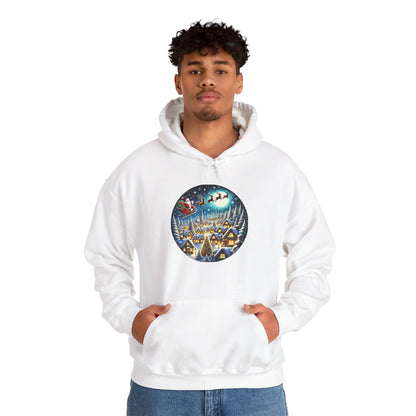 Santa's Snowy Flight - Hooded Sweatshirt