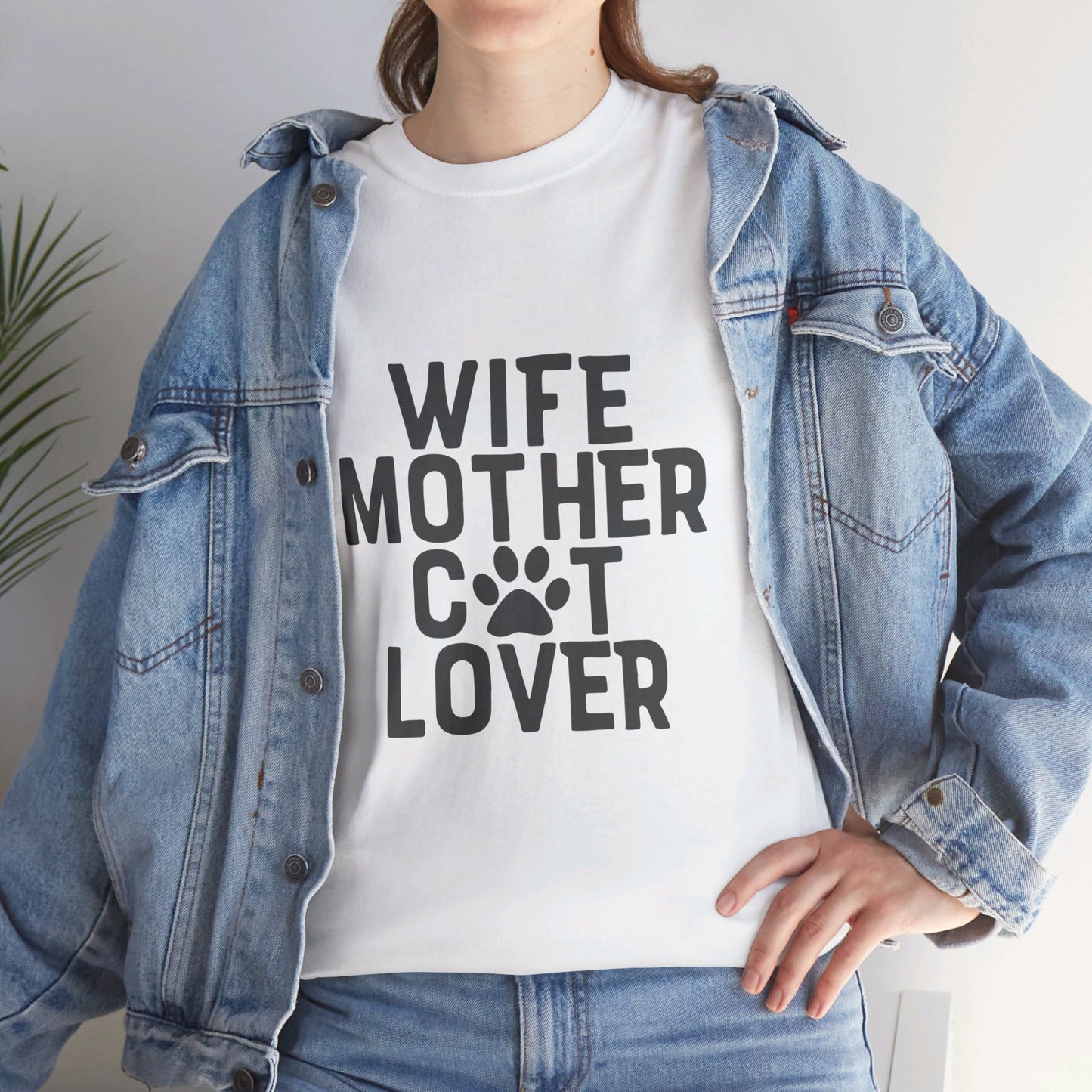 Wife, Mother, Cat lover - T-Shirt