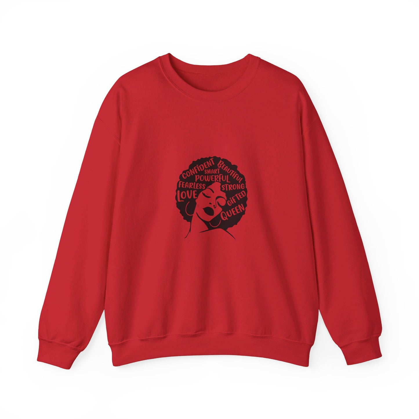 Afro Lady With Words - Crewneck Sweatshirt