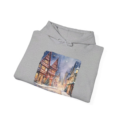 Snowy Christmas Village 13 - Hooded Sweatshirt